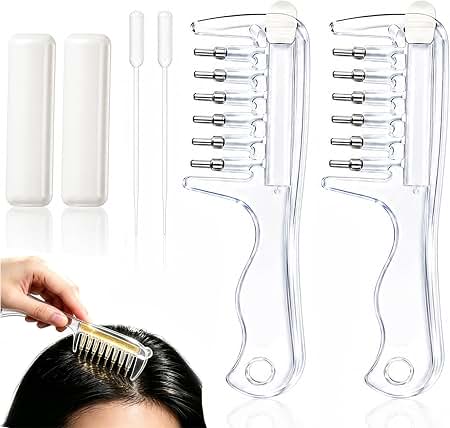 Scalp Serum Applicator Comb with Roller Balls for Hair Growth